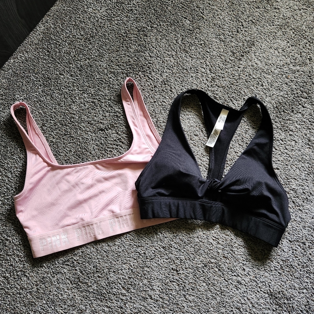 PINK Victoria's Secret Black Sports Bra